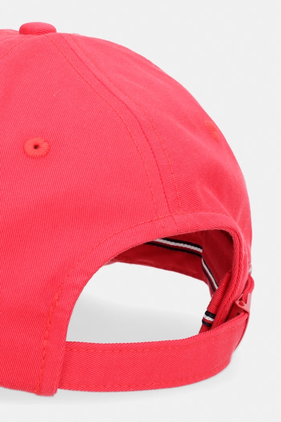 Doplnky Tommy Hilfiger čiapka so šiltom dámska bavlnená AW0AW17781 červená