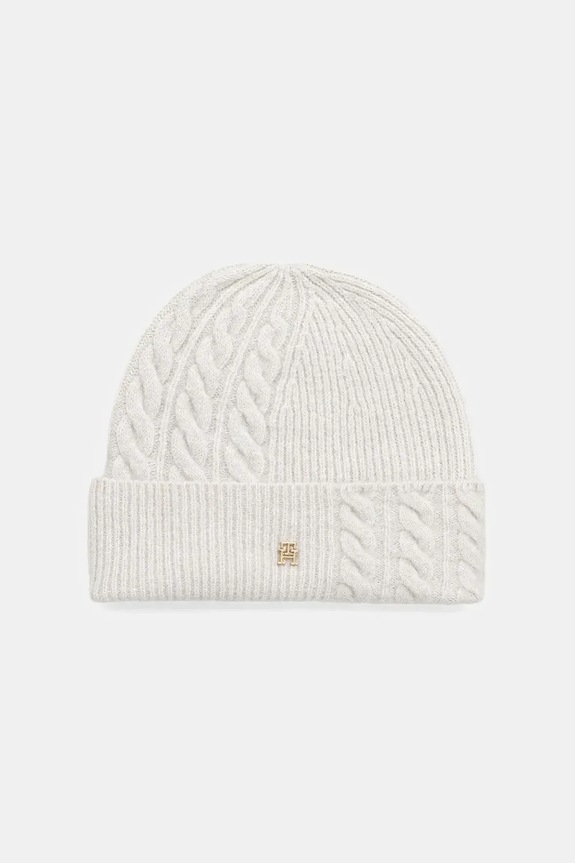 Tommy Hilfiger cappello con lana medio spessore grigio AW0AW17784