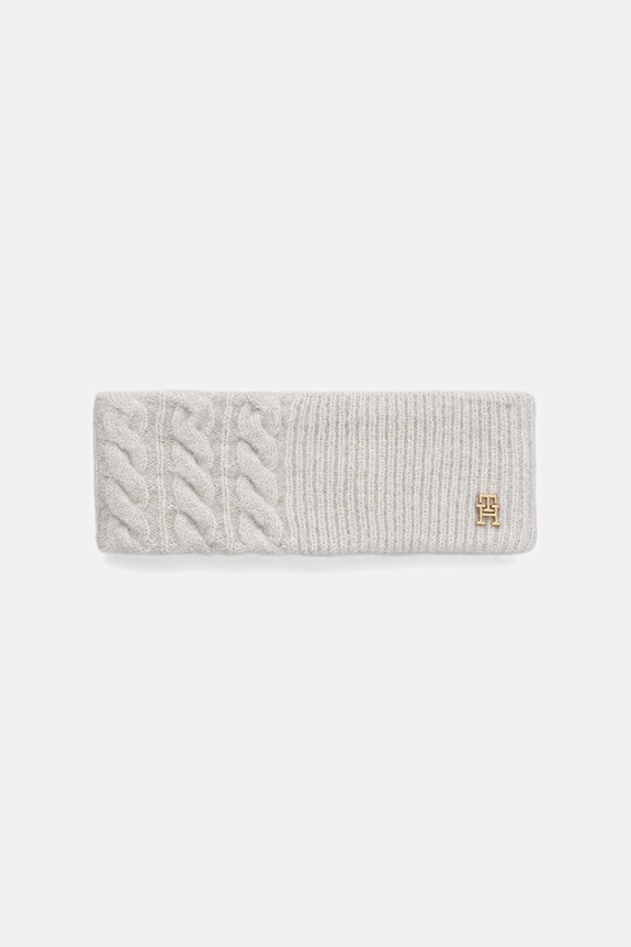 Tommy Hilfiger opaska na głowę z domieszką wełny z domieszką wełny szary AW0AW17989