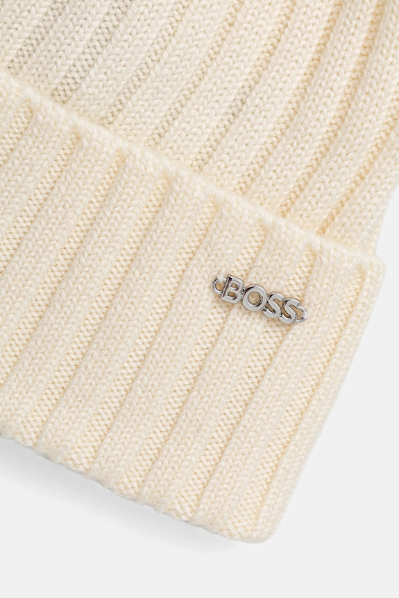 BOSS căciulă de lână Lonie_Hat 50545781 bej AW25