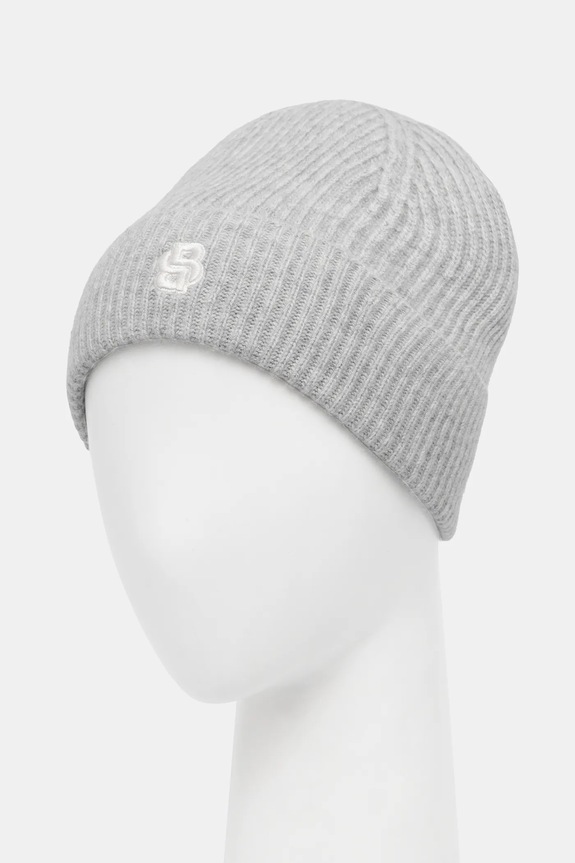 Volnena kapa BOSS Leah-B-Icon_hat 50557673 siva AW25