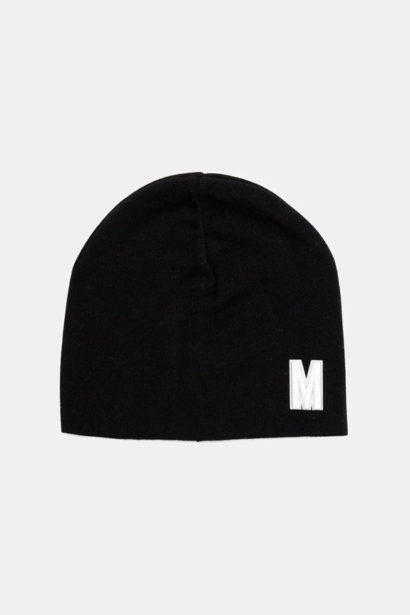 Moschino căciulă de lână imprimeu negru M5877.60803
