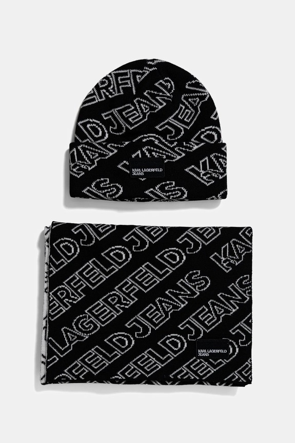 Kapa i šal Karl Lagerfeld Jeans ostalo crna A4W33074