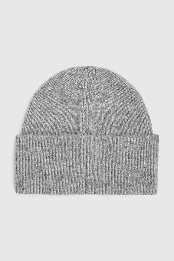 Σκουφί από μείγμα μαλλιού Karl Lagerfeld IKON A4W33009 γκρί AW25