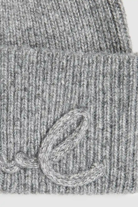 Αξεσουάρ Σκουφί από μείγμα μαλλιού Karl Lagerfeld IKON A4W33009 γκρί