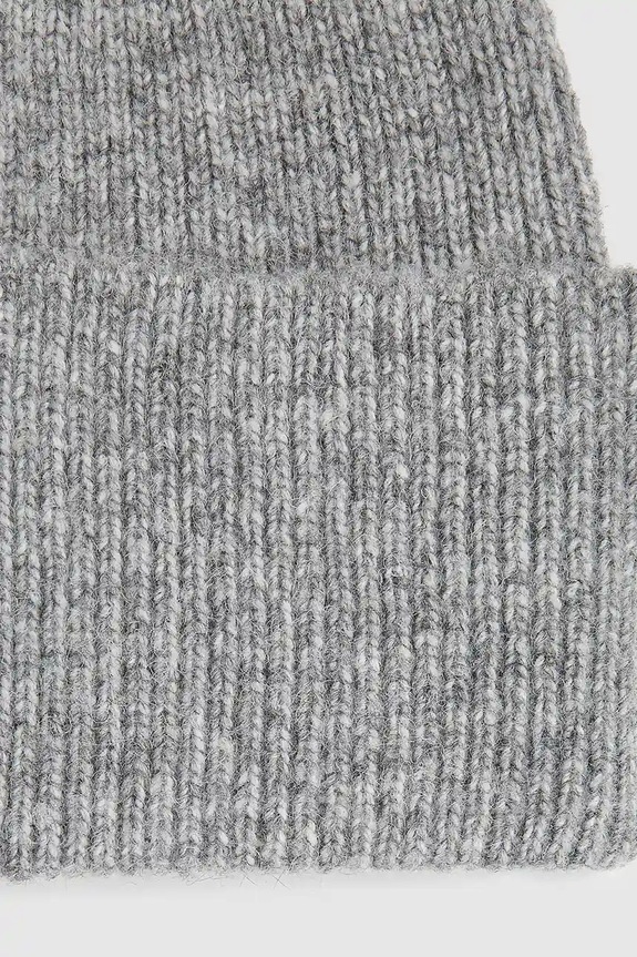 Σκουφί από μείγμα μαλλιού Karl Lagerfeld IKON γκρί A4W33009