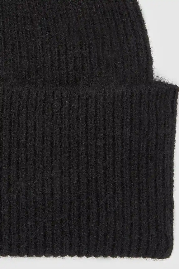 Σκουφί από μείγμα μαλλιού Karl Lagerfeld IKON μαύρο A4W33009