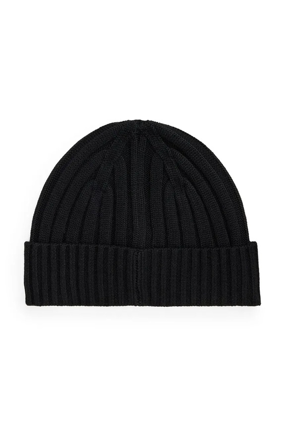Čiapka s prímesou vlny Lauren Ralph Lauren 454P04462 čierna AW25