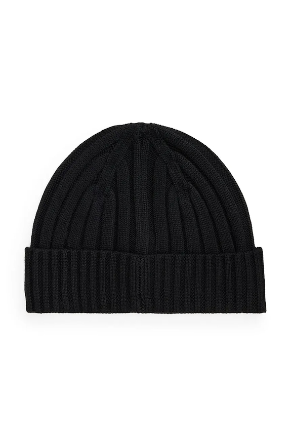 Čiapka s prímesou vlny Lauren Ralph Lauren 454P04462 čierna AW25