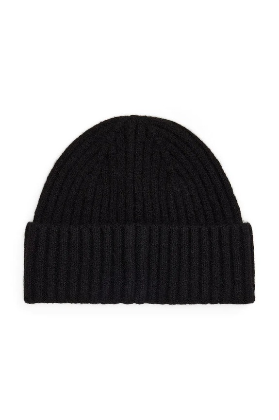 Čiapka s prímesou vlny Lauren Ralph Lauren 454P04511 čierna AW25