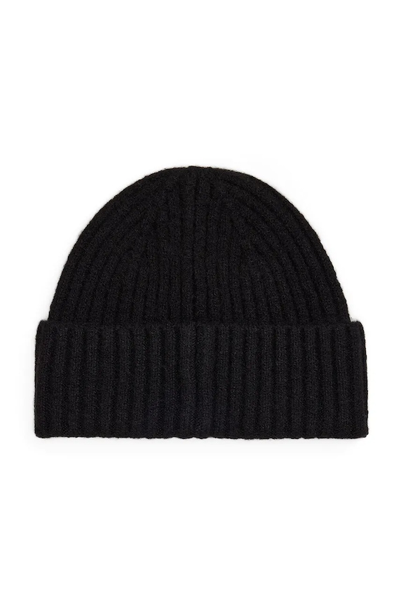 Čiapka s prímesou vlny Lauren Ralph Lauren 454P04511 čierna AW25