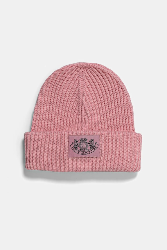 Čiapka a šál s prímesou vlny Juicy Couture JCAWH225715 ružová AW25