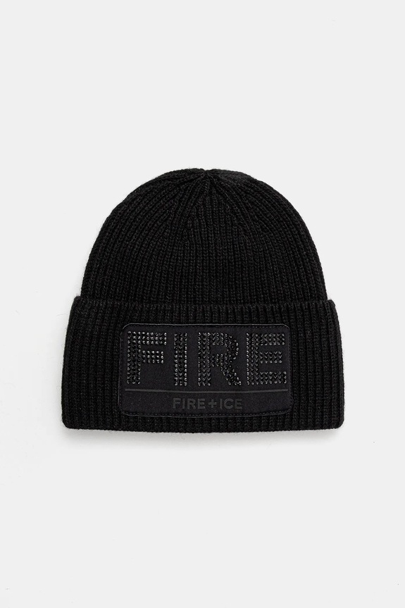 Čiapka s prímesou kašmíru BOGNER Fire+Ice ANELI stredne hrubá čierna 94646087