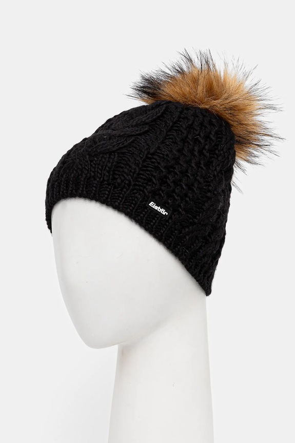 Akcesoria Eisbar czapka z dodatkiem wełny Afra Lux MÜ E80111 czarny
