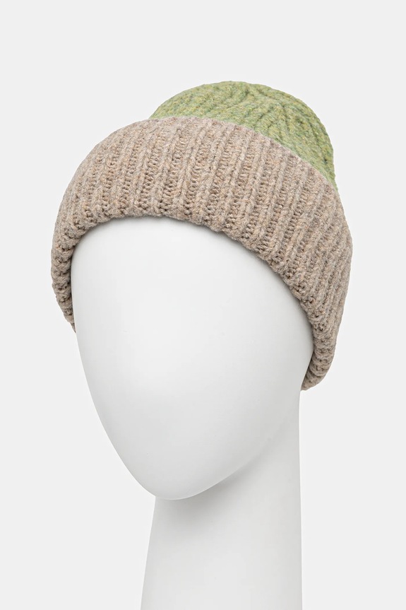 United Colors of Benetton căciulă din amestec de lână 6NWBDA01L verde AW25