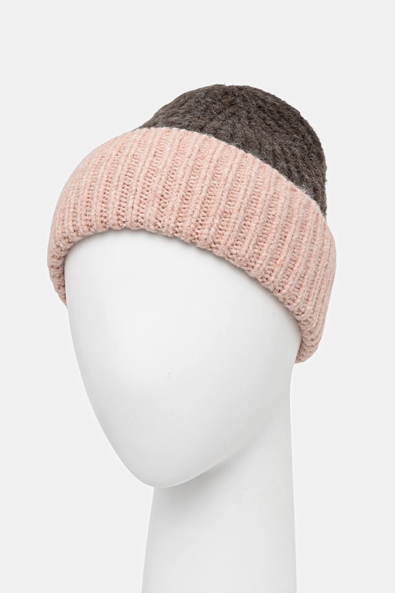 Čepice z vlněné směsi United Colors of Benetton 6NWBDA01L hnědá AW25