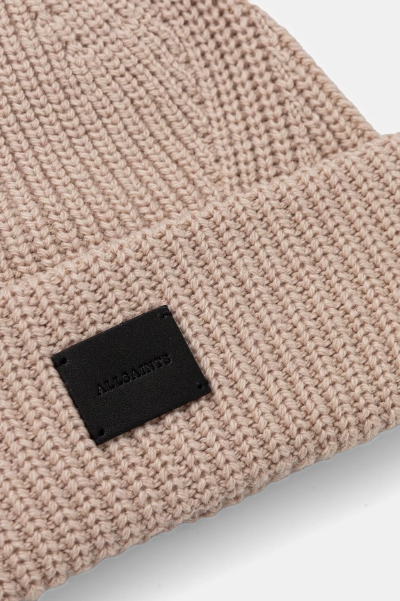 Čiapka s prímesou vlny AllSaints 29AS101343 béžová AW25