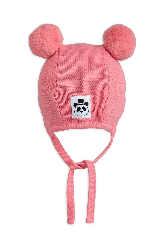 Lány Mini Rodini gyermek pamut sapka Fine knit 2566510028 rózsaszín