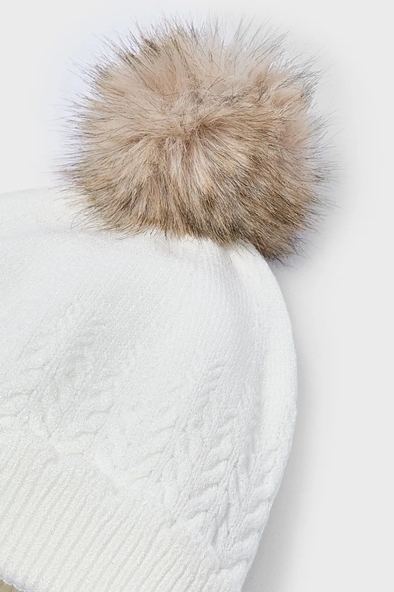 Mayoral czapka dziecięca 10075.6C.Mini.9BYA beżowy AW25
