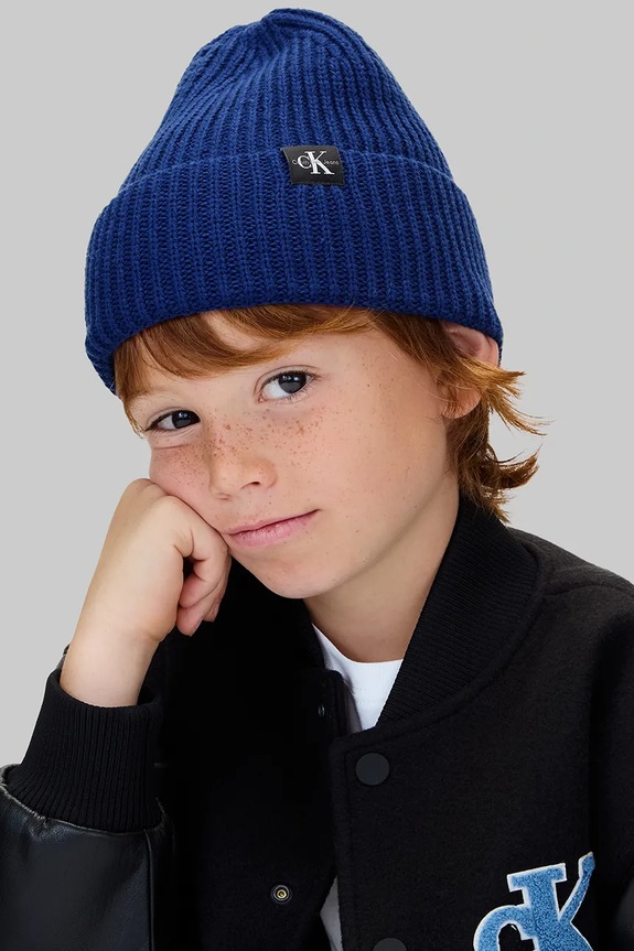 Calvin Klein Jeans berretta per bambini medio spessore blu navy IU0IU00440.9BYA