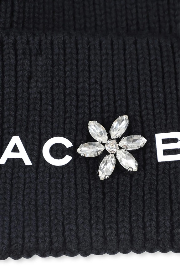 Dziewczynka Marc Jacobs czapka bawełniana dziecięca W60675 czarny