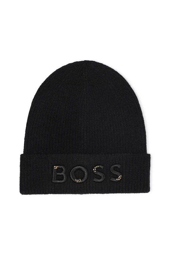 Detská čiapka BOSS J52612 čierna AW25
