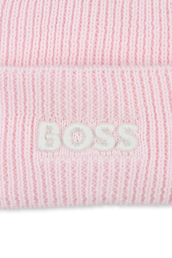 Dievča Detská bavlnená čiapka BOSS J52718 ružová