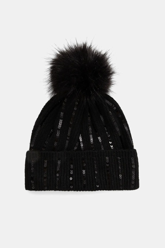 United Colors of Benetton căciulă copii imprimeu negru 65W8CA02X.G.Seasonal