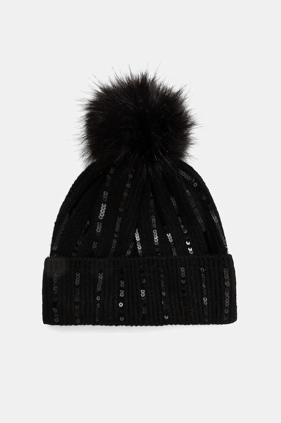 United Colors of Benetton căciulă copii imprimeu negru 65W8CA02X.G.Seasonal