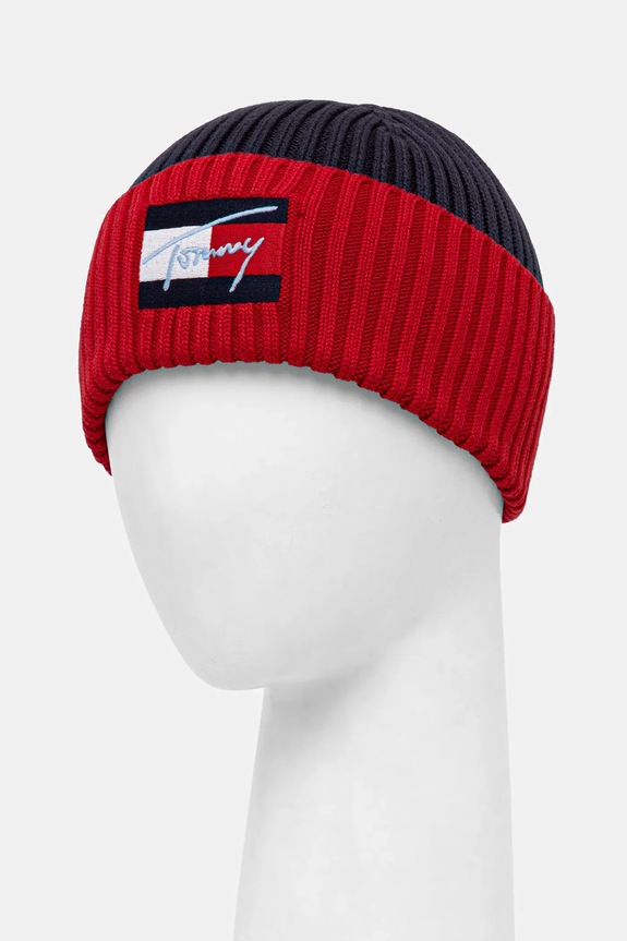 Tommy Hilfiger caciula de bumbac pentru copii AU0AU01981.9BYA bleumarin AW25