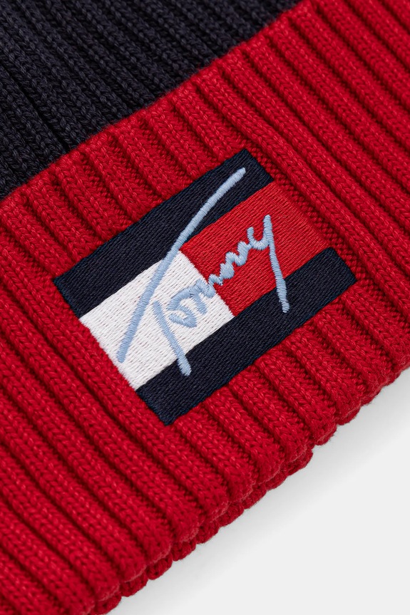 Băieți Tommy Hilfiger caciula de bumbac pentru copii AU0AU01981.9BYA bleumarin