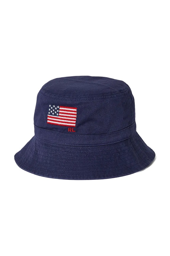 Σκούφος Polo Ralph Lauren βαμβάκι σκούρο μπλε 323971819001