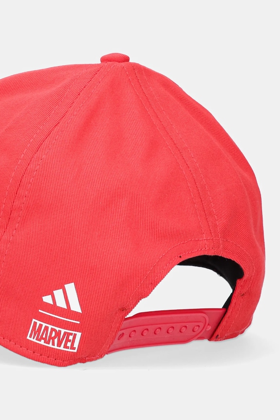 Chlapec Detská bavlnená šiltovka adidas Performance Marvel JM1830 červená