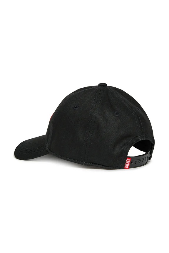 Detská bavlnená šiltovka Diesel FCORRYJACQWASH HAT J02336 čierna AW25
