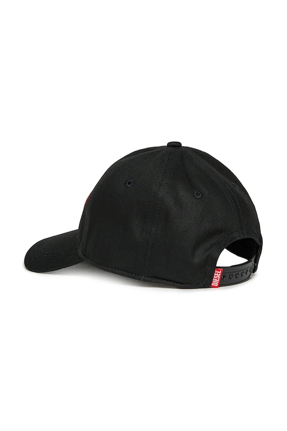 Detská bavlnená šiltovka Diesel FCORRYJACQWASH HAT J02336 čierna AW25
