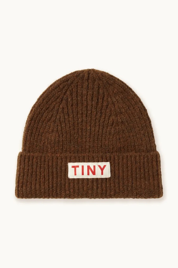 Tinycottons căciulă copii SOLID BEANIE AW25.140 maro AW25