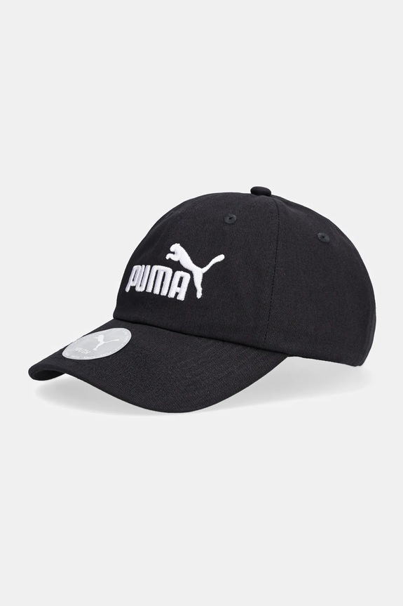 Pamučna kapa sa šiltom Puma ESS NO.1 LOGO BB Cap Jr natpis crna 026554