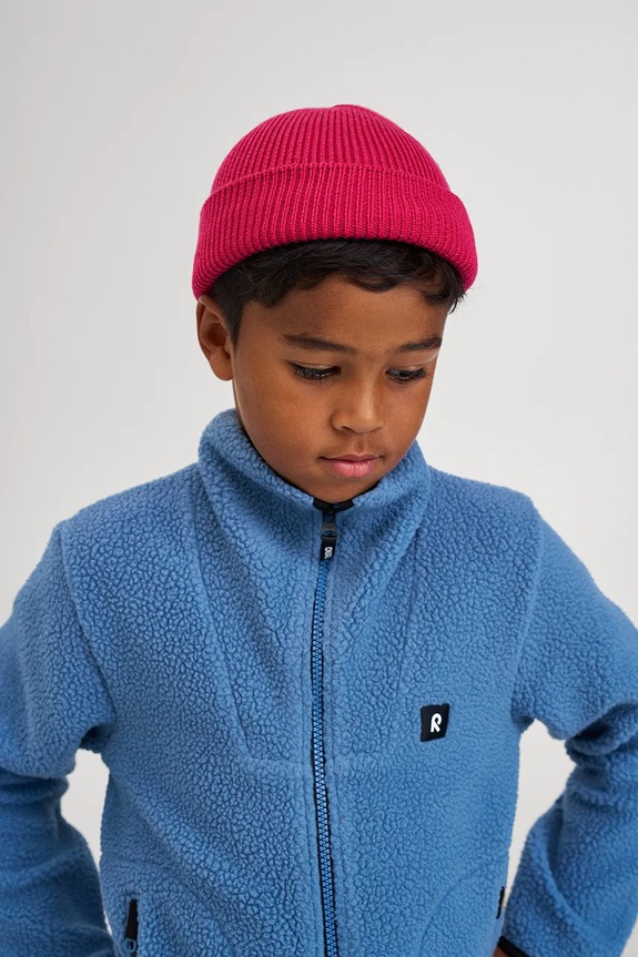 Dječja vunena kapa Reima Reissari bez uzorka roza 5300022B.9BYA
