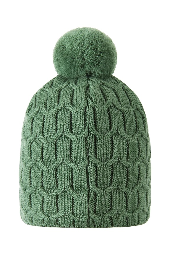 Дитяча вовняна шапка Reima Nyksund 5300066B.9BYA зелений AW25