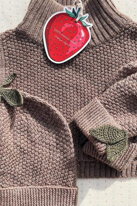 Detská čiapka Konges Sløjd FRUITY BEANIE KS103466.9BYA zelená