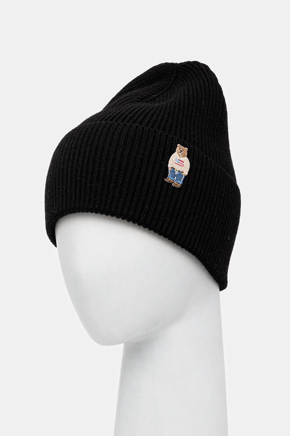 Jamiks czapka z domieszką wełny dziecięca JEREMY JEREMY.Nak.glo.JZI310.K czarny AW25