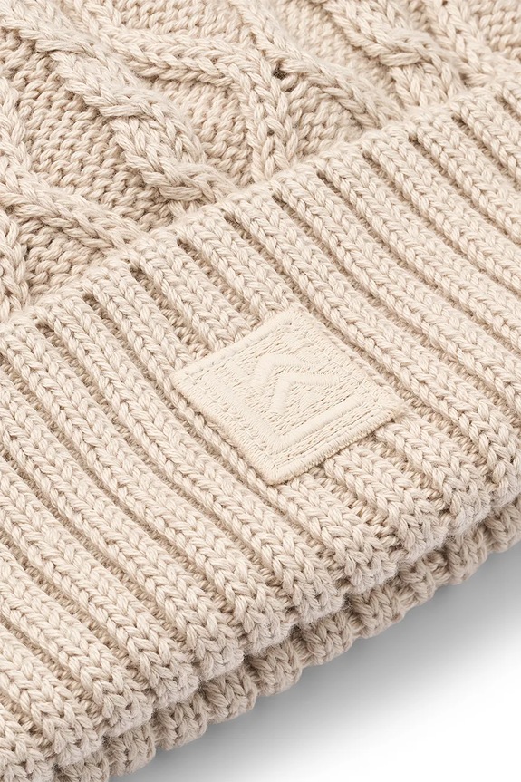 Chłopiec Liewood czapka bawełniana dziecięca Ezra Beanie w. Cables LW20202.9BYA beżowy