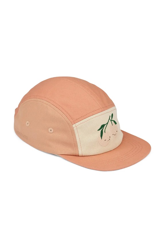 Liewood czapka z daszkiem bawełniana dziecięca Rory Printed Cap pomarańczowy LW20388.9BYA