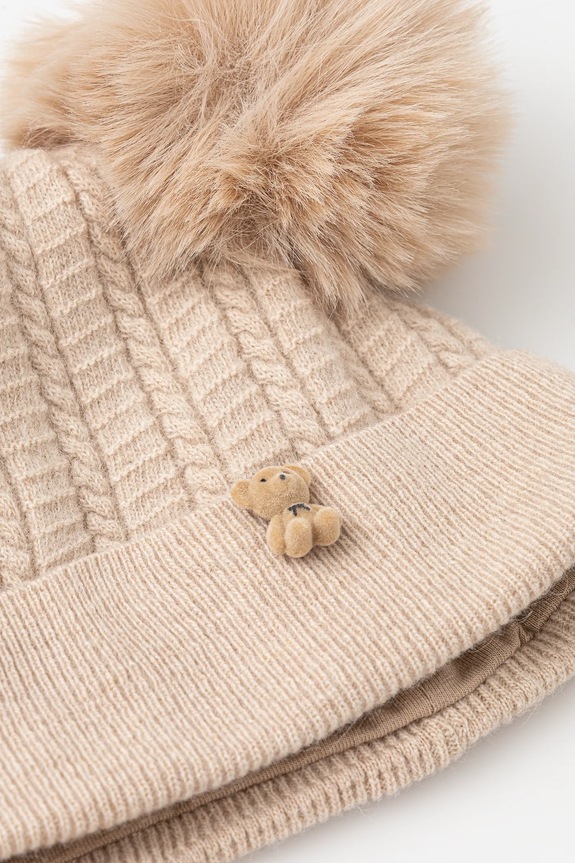 Jamiks gyerek sapka gyapjúkeverékből MORTIS.m.IIA.N.JZI069.K bézs AW25