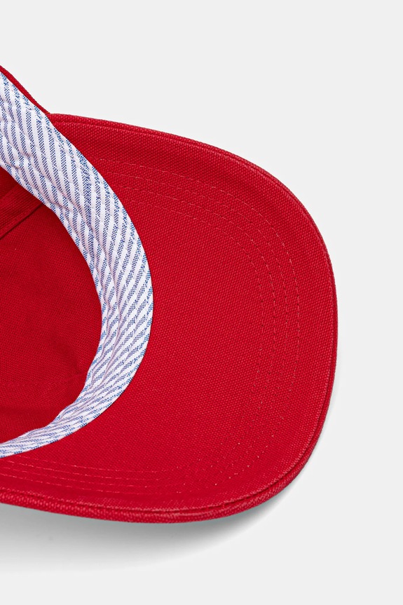 Tommy Hilfiger czapka z daszkiem bawełniana czerwony AM0AM13426