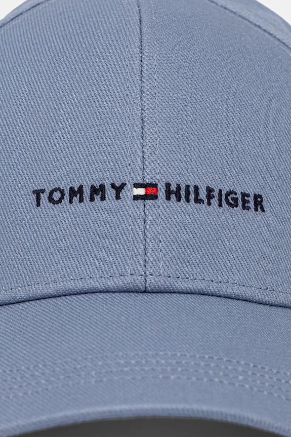 Tommy Hilfiger czapka z daszkiem bawełniana AM0AM13431 niebieski AW25