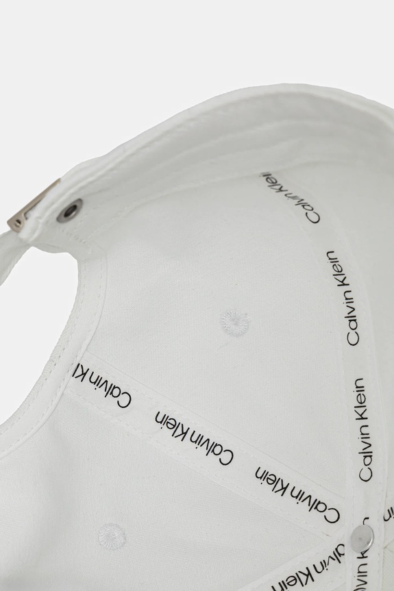 Calvin Klein czapka bejsbolówka męska bawełniana biały LV04D5003G