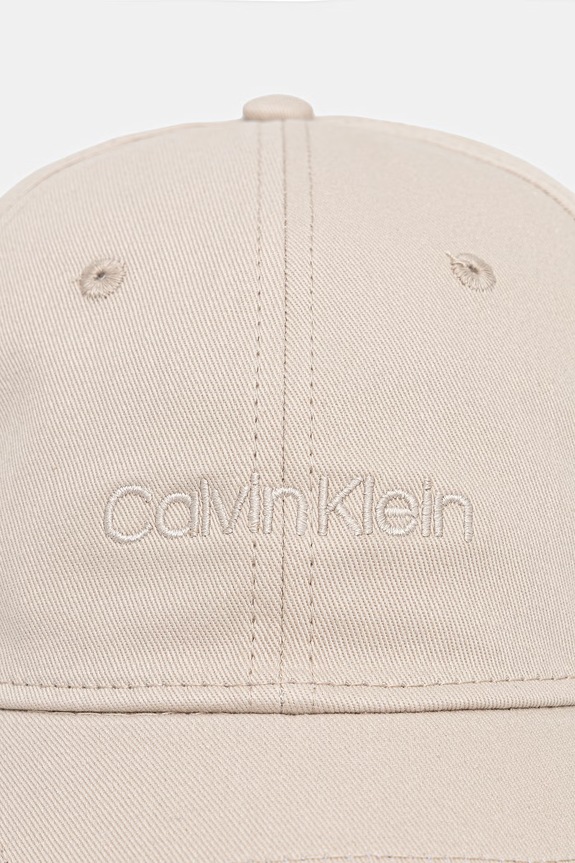 Calvin Klein czapka bejsbolówka męska bawełniana LV04D5003G beżowy SS26