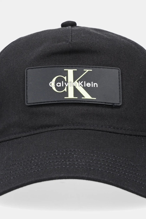 Βαμβακερό καπέλο του μπέιζμπολ Calvin Klein LV04D5042G μαύρο AW25