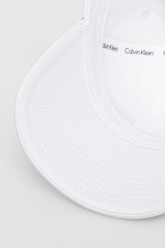 Calvin Klein czapka z daszkiem bawełniana biały LV04G5061G